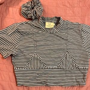👙Fashion Brand Company crop top and scrunchie set👙